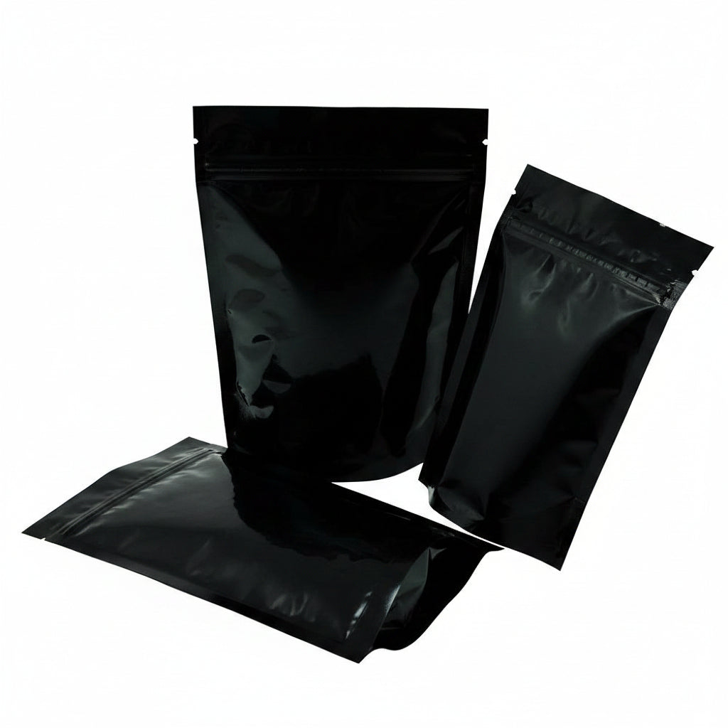 Black Standup Pouch (Zipper, Matte)