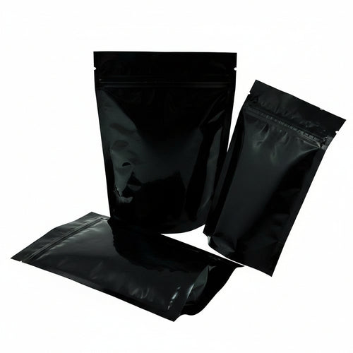 Black Standup Pouch (Zipper, Matte)
