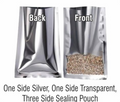 One Side Silver One Side Transparent (3 Side Seal) Pouch