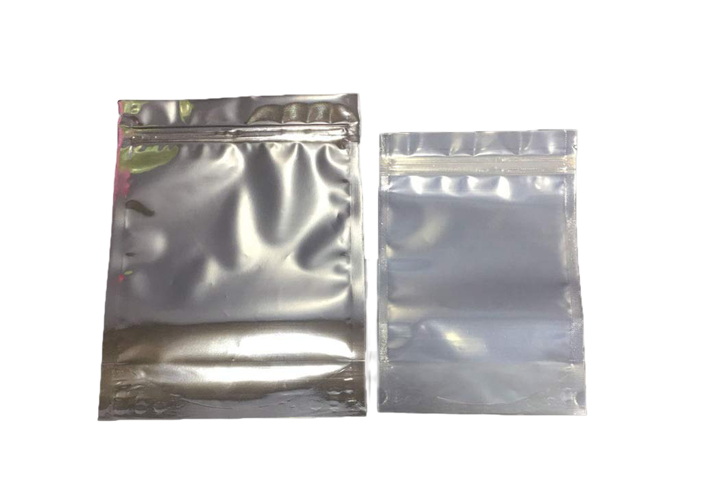 One Side Silver One Side Transparent Standup Pouch (Zipper)