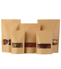 Kraft Paper Window Stand Up Pouch (Zipper)