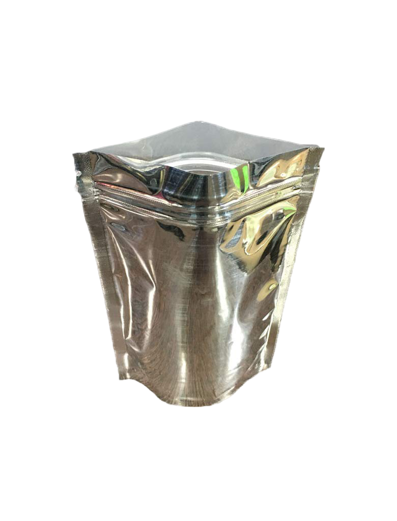One Side Silver One Side Transparent Standup Pouch (Zipper)